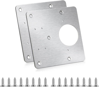 Cabinet Hinges Repair Plate,Stainless Steel Hinge Repair Brackets Kit,Kitchen Cupboard Door Hinge Repair Plate Kit Includes Fixing Screws,Protect Wooden Kitchen Cabinet Door,Furniture(2 PCS)…