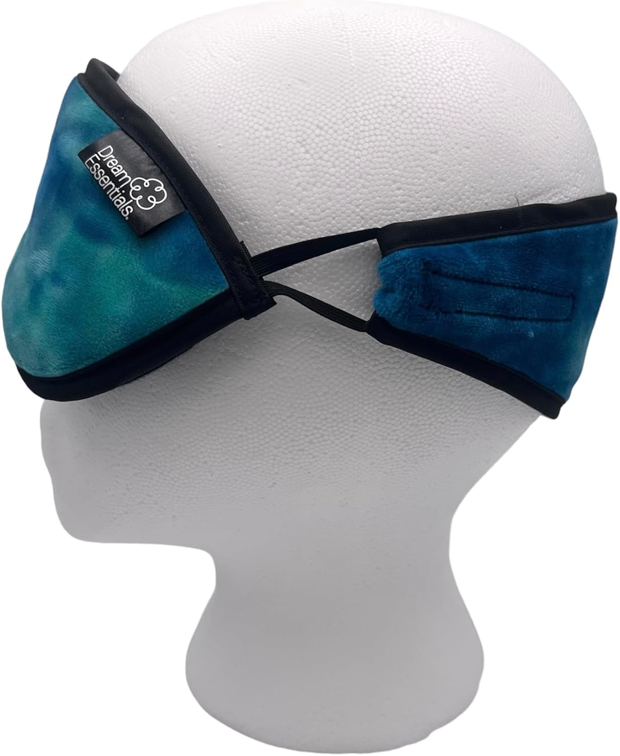 Dream Essentials Utopia Luxury Plush Sleep Mask, Handmade in the USA, Breathable Cotton, Adjustable Wide Headband, Men and Women, Nose Bridge for Light Block, Travel, Yoga, Meditation (Tie Dye Purple)