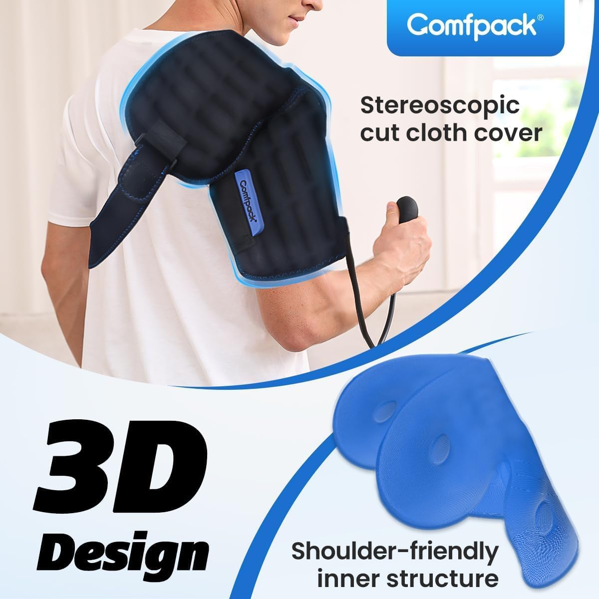 Compression Ankle Ice Pack Wrap for Foot Pain Relief | Ankle Support Brace with 2 Hot Cold Packs for Injuries, Plantar Fasciitis, Sprain & Fracture, Achilles Tendonitis, Surgery