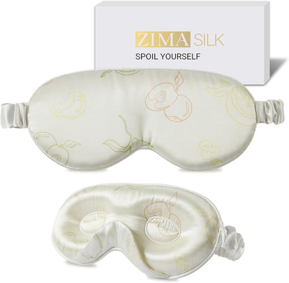 ZIMASILK Adjustable 3D 22 Momme 100% Mulberry Silk Sleep Mask | Upgraded Eye Mask for Sleeping - Soft & Breathable Blindfold - Blackout for Deep Sleeping (Pink)