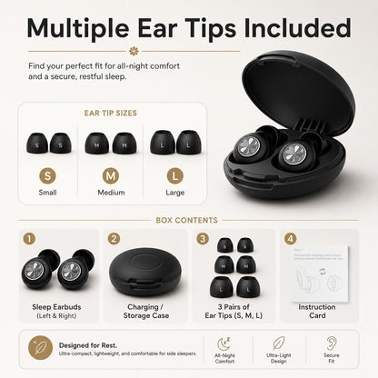 HEKKE 45dB Ear Plugs for Sleeping, Soft Silicone for Side Sleepers, 4 Sizes | Reusable soft silicone with XS/S/M/L sizes for side sleepers, concerts, flights and hotels; carrying case included.