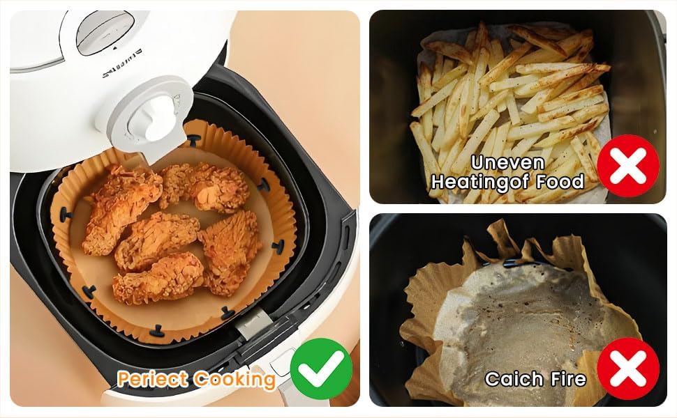 Air Fryer Magnets Silicone Full Enclosed,100% BPA FREE Waterproof Rust-proof & High-Resistant for Air Fryer Paper, Secures Disposable Paper Liner Safely Prevents Burning & Food Covering -8pcs
