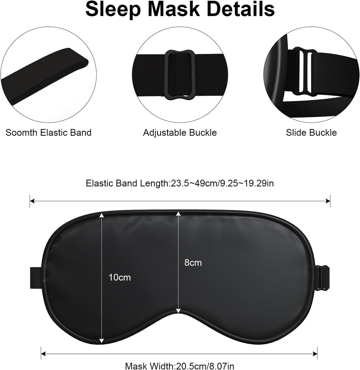 Sleep Mask Eye Mask for Men Women, 100% Blackout Zero Pressure Eye Patches