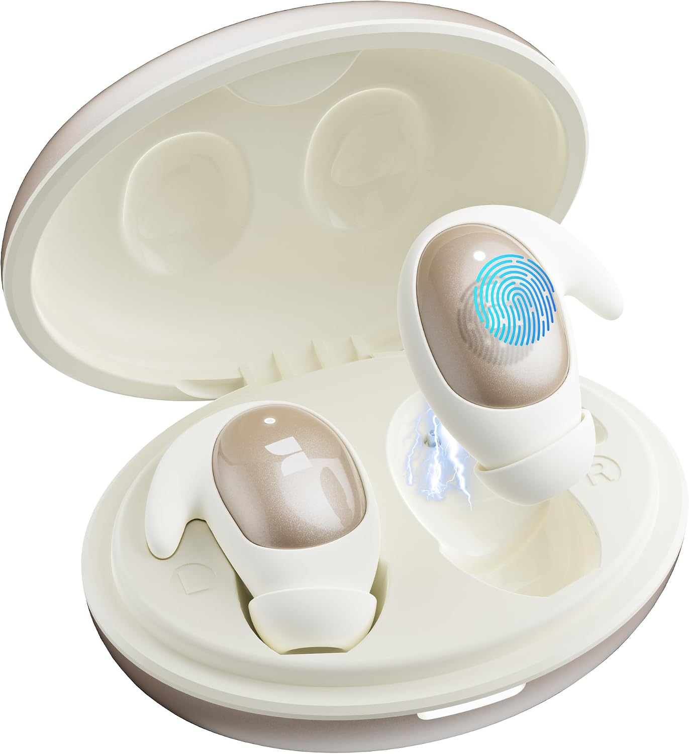 Monster Sleep Ear100 Ear Buds, Sleep Earbuds with Stereo Sound, Design for Side Sleeper, 32H Playtime, Bluetooth 6.0, ENC Noise Cancelling, IPX6 Waterproof Mini Headphones, White