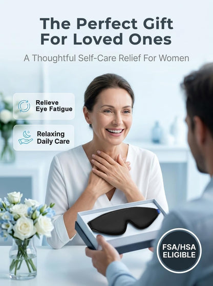Cooling Gel Eye Mask for Puffy Eyes, Larger Full-Eye Contour Cold Compress | Ice-Cold Gel Therapy, Forehead & Upper Cheek Cooling Relief, Reusable Ice Pack for Eyes, FSA Eligible Items HSA, Black