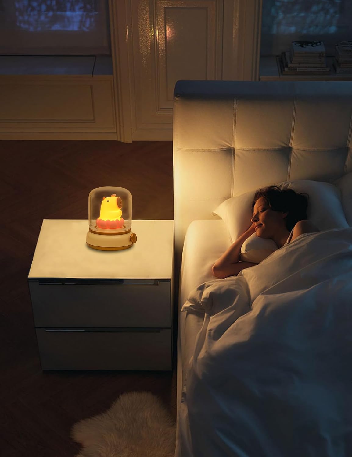 WANIDEA Night Light for Kids, Rechargeable Night Light for Bedroom | Stepless Dimming, Retro Flame, Room Decor, Warm Candlelight, Gifts for Kids, Bedside Lamp With USB-C Charging Cable