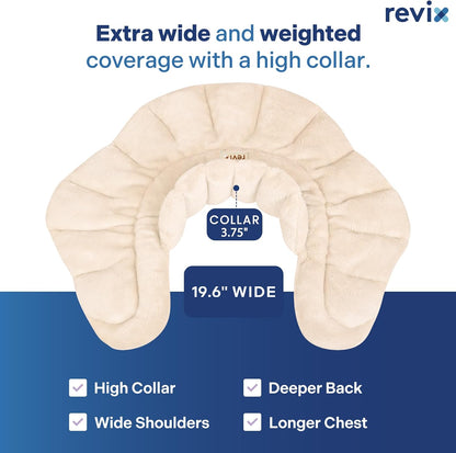 REVIX Microwave Heating Pad for Neck and Shoulders Back, Microwavable Heated Neck Wrap Warmer with Moist Heat, Lavender Aromatherapy Hot and Cold Pack
