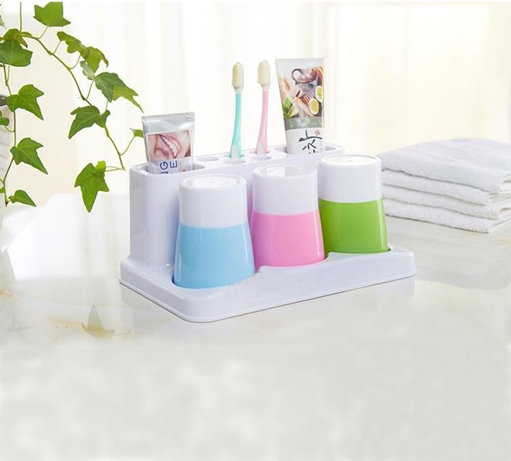 Eslite Toothbrush Toothpaste Holder Stand for Bathroom Storage Organizer