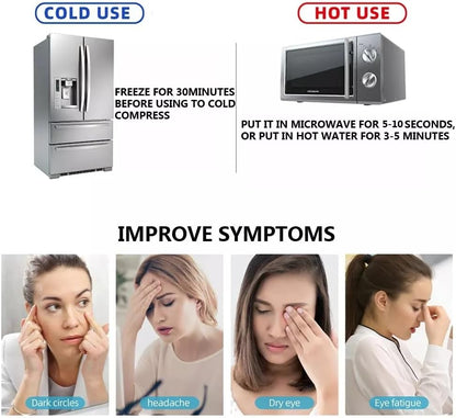 Cooling Eye Mask, Reusable Cold Eye Mask for Hot Cold Treatment for Eye Strain, Eye Swelling, Eye Redness, Puffy Eyes, Dark Circles, Smooth Fine Lines, and Eye Recover Surgery. 5 Packs