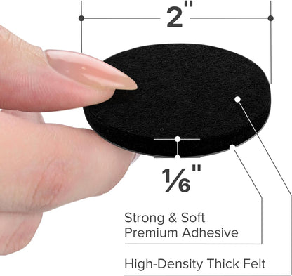 X-Protector Felt Furniture Pads - 20 PCS 6 x 1/2" - Premium Felt Strips | with Adhesive Backing - Rectangular Furniture Pads for Hardwood Floors - Cut Furniture Felt Pads to Size You Need! (Beige)