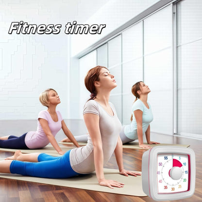60 Minute Visual Timer for Kids and Adults, Non-Ticking 5.5 Inch Large Visual Countdown Timers for Classroom Desk, Kitchen Timer for Meeting, Working, Home and Cooking (White)