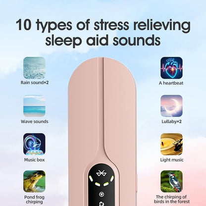 Mini Portable Wireless Under Pillow Speaker for Sleeping (Black) | USB Rechargeable | Bluetooth Connection | Timer Function | Built-in White Noise | TF Card | Travel