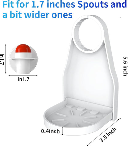 (2 Pack) Laundry Detergent Cup Holder Drip Catcher Organizer Clip Tight on Laundry Bottle Spouts, No More Leaks or Mess with Detergent and Fabric Softener in Laundry Room