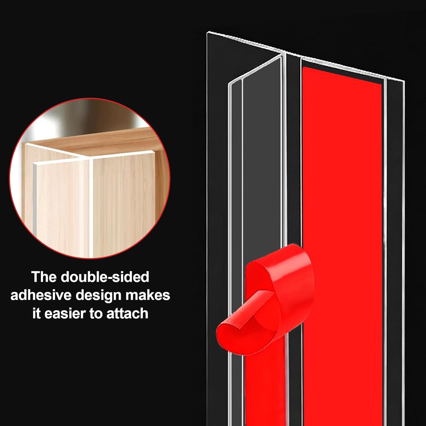 2" W x 20Ft T-Shaped Silicone Weather Stripping Seal for Door Frame | Door Seal Tape for Doors and Windows, Door Draft Seal for Energy Saving, Blocks Cold Drafts and Reduces Noise