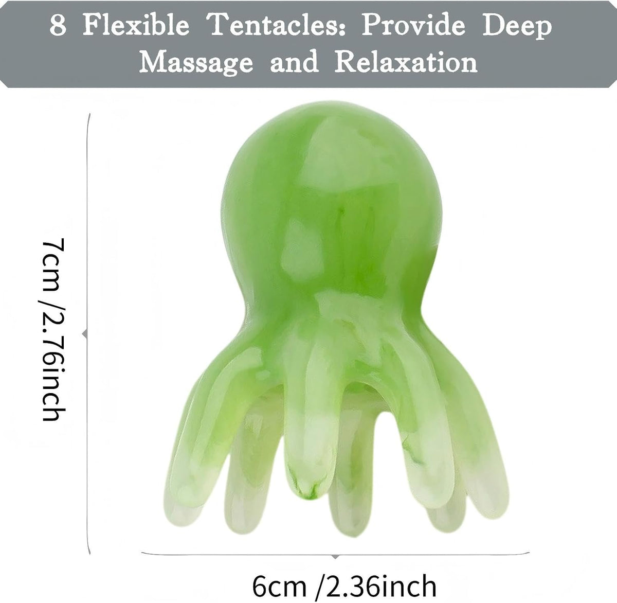 Large Octopus Scalp Scratcher, Manual Acupressure Head Massager