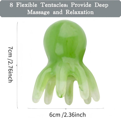 Large Octopus Scalp Scratcher, Manual Acupressure Head Massager