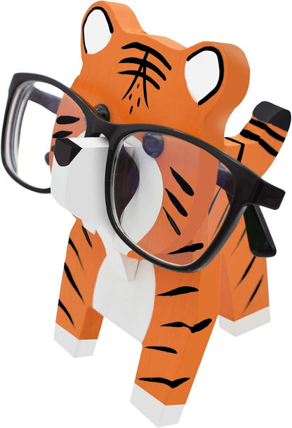 Creative Glasses Holder Stand, 3D Wooden Puzzle Animal Eyeglass Stand Home Office Desk Décor Gift (Cat)