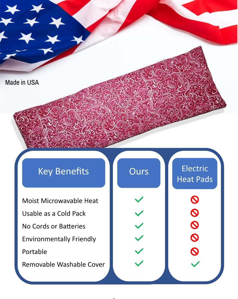 Microwavable Corn Filled Heating Pad and Cold Pack/Washable 100% Cotton Cover (Cross Hatch - Mint, 7.5in W x 11in L)