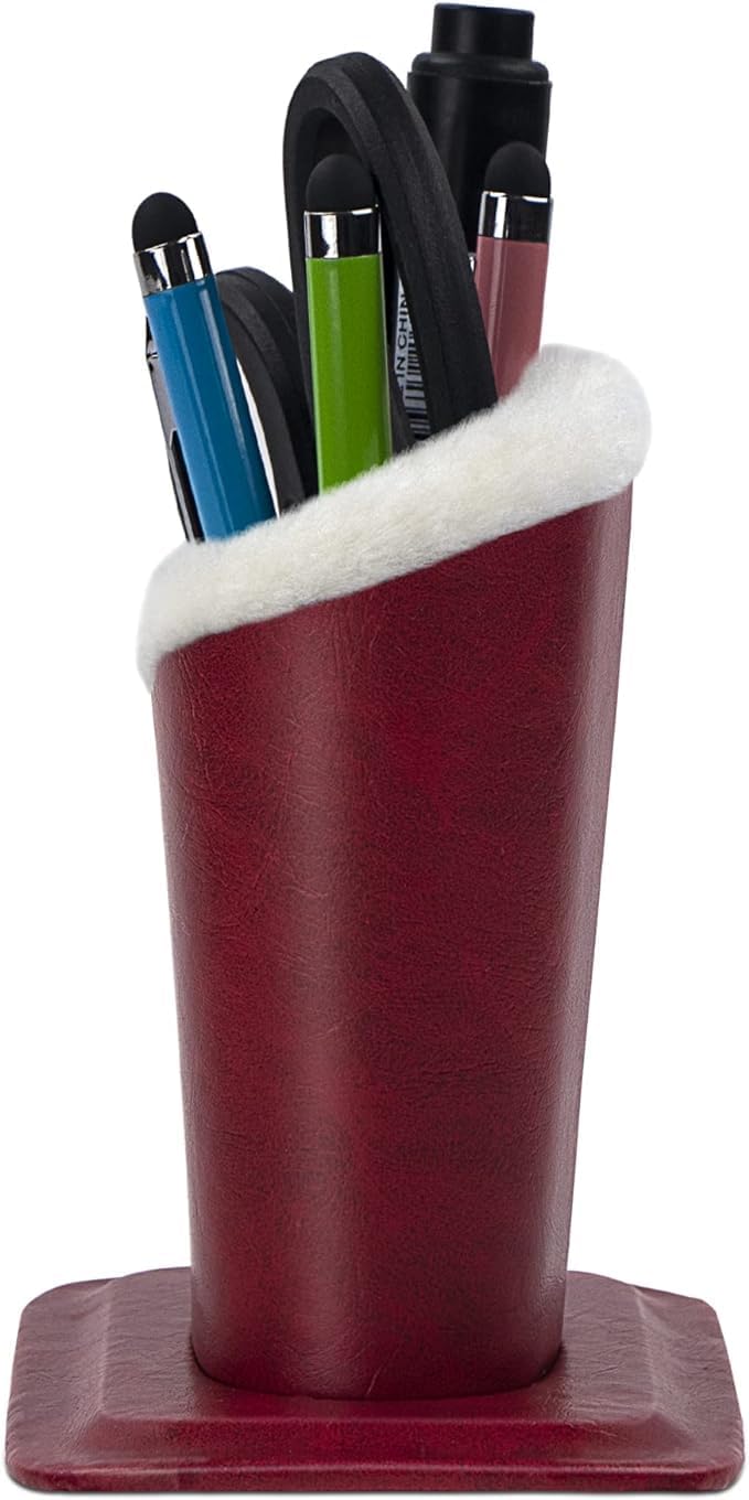 Plush Lined Eyeglasses Holder, PU Leather Glasses Stand Case