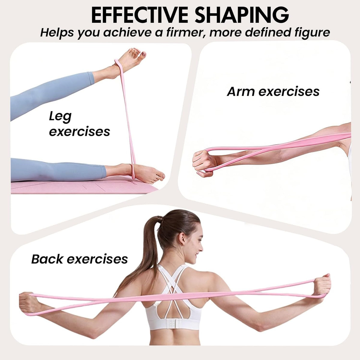 Figure 8 Resistance Band with Handles, for Home Gym,Yoga & Physical Therapy