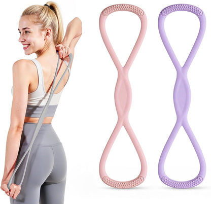 Figure 8 Resistance Band with Handles, for Home Gym,Yoga & Physical Therapy