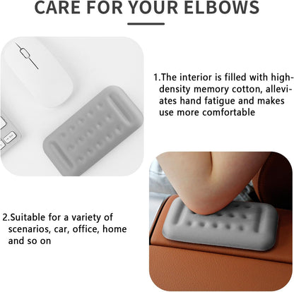 2PCS Car Arm Rest Elbow Pads,Comfortable Car Arm Rest Cushion with Memory Foam Pad for Arm Support,Universal Car Door Armrest Pad Car Interior Accessories (Black)