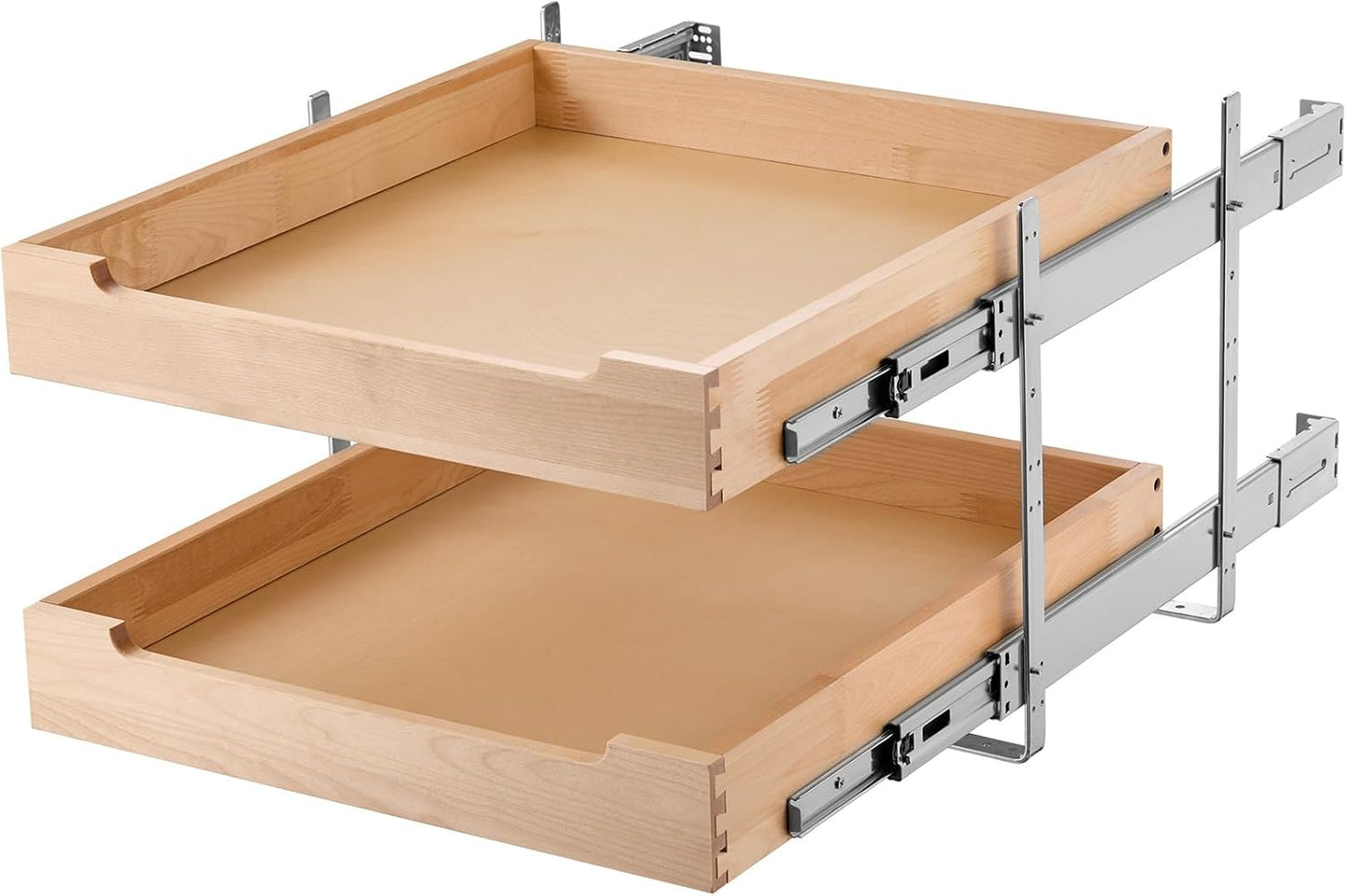 VEVOR Pull Out Cabinet Organizer, 14"W x 21"D Cabinet Drawer, Soft Close Slide out Shelf, Heavy-Duty Sliding Wood Drawer, Bottom Mount Size（14.5"W x 23"D）and Side Mount Size（15"W x 23"D） | Heavy-Duty Sliding Shelf with Bottom or Side Mounting for