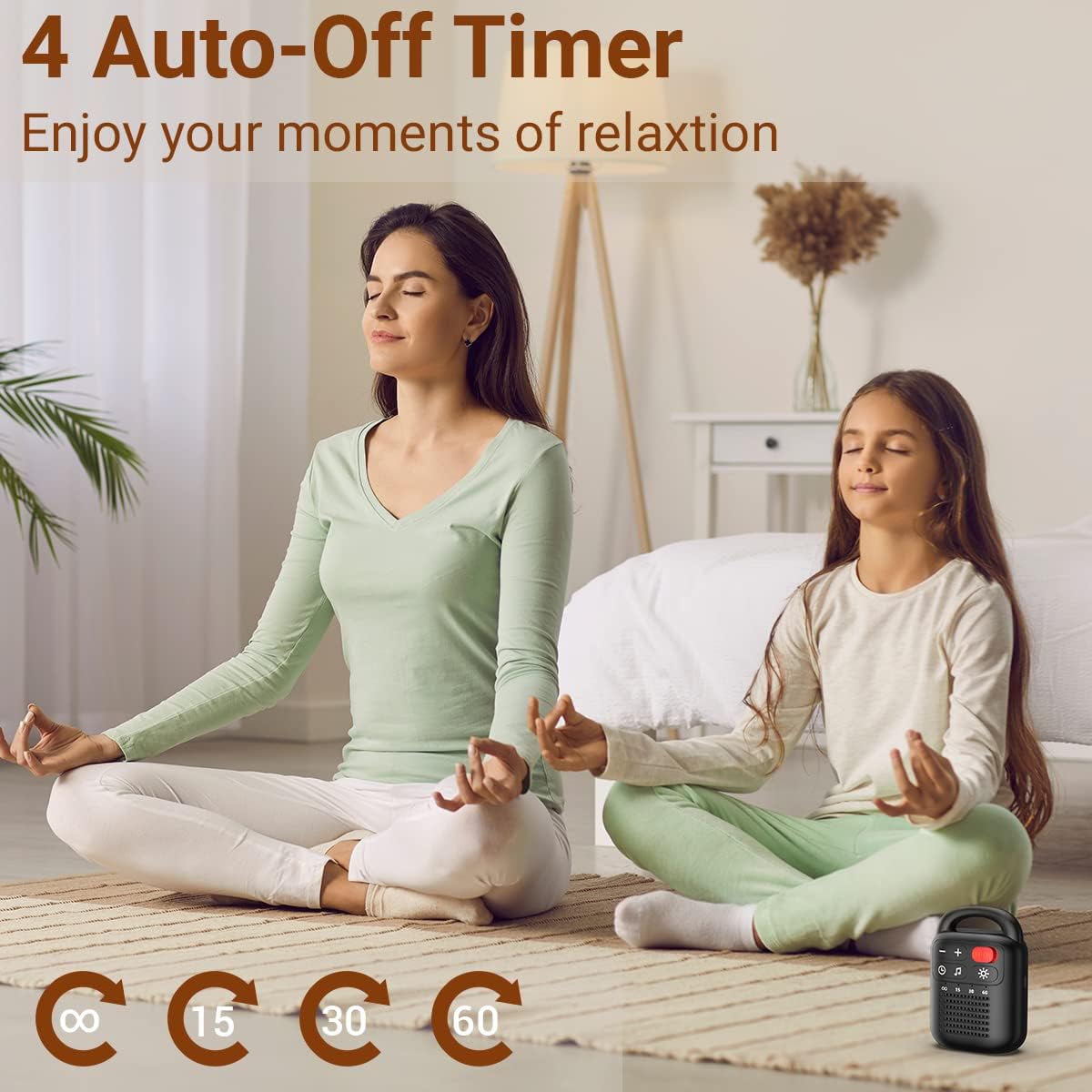 ColourNoise Portable Rechargeable White Noise Machine Mini Small Travel Sound Healing Machine with 30 Soothing Sounds 36 Adjustable Volume Night Light 4 Timer Functions Suitable for Baby Kids Adult