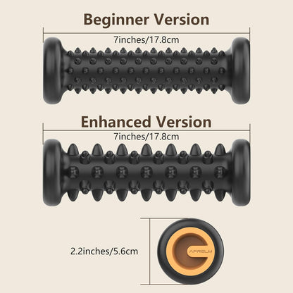 Foot Massager Roller Set for Plantar Fasciitis Relief, Professional 2-Pack (Beginner & Enhanced), Foot Roller for Home Office, Gifts for Mom Dad Friends