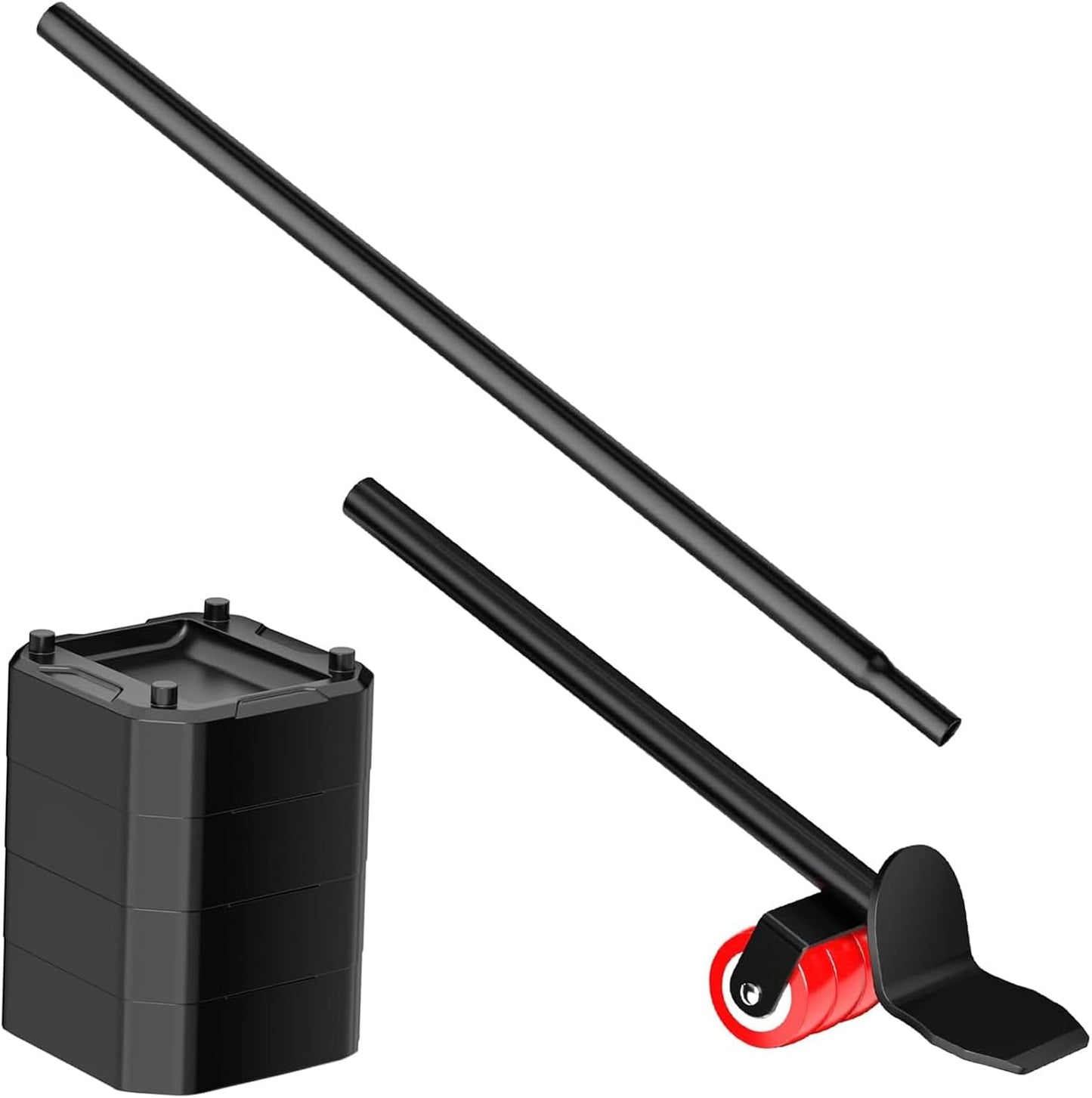 LOYAL TIGER Heavy Furniture Lifter Tool Set with 4 Raise Blocks,Red | Heavy Duty Furniture Lifter Tool for Moving Sofas, Refrigerator & Appliances Quickly. 800 Lbs Load Capacity.