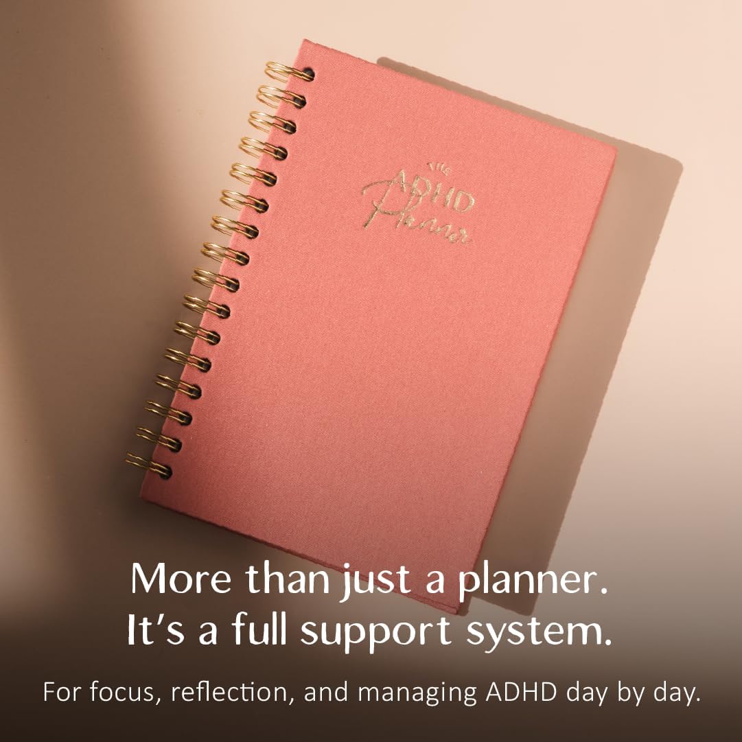 The ADHD Planner for Adults - Undated Daily & Weekly ADHD Journal for Disorganized People, 90 Days - Habit Tracker, Record Emotions & Mood - Academic Goals - Structure & Focus for Adults Brains
