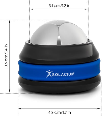 Solacium CryoSphere Mini - Stainless Steel Cold Massage Roller Ball - Handheld Massage Tool for Sore Muscles, Shoulders, Arms, Neck, Back, and Feet