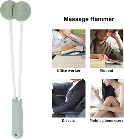 YUYTE Handheld Massage Hammer, Manual Massage Hammer Tool Massage Hammer Stick Silicone Fitness Percussion Massager for Muscle Neck arms Legs Back Shoulder