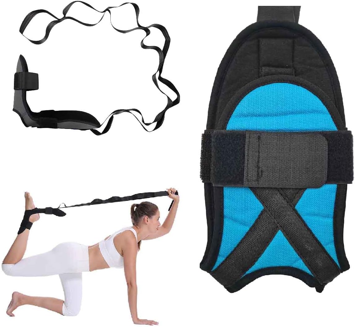 Stretching Strap with Loops and Detachable Foot,Fascia Stretcher,Foot and Calf Stretcher,Increasing Mobility,Foot Leg Stretch Strap for Yoga,Gymnastics,and Flexibility Training