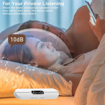 Under Pillow Speakers for Sleeping Bluetooth, Bone Conduction Technology, 3D White Noise Generator, Volume Control & Sleep Timer, Side Sleeper Friendly