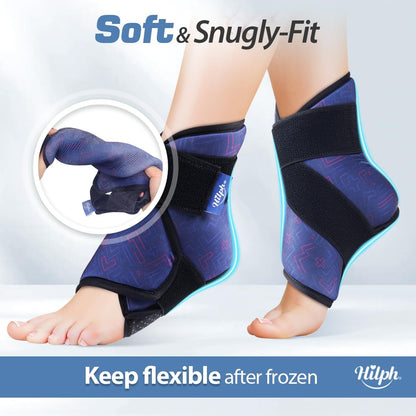 Hilph Ankle Heel Ice Pack Wrap for Swelling, Achilles Tendonitis, Sprain
