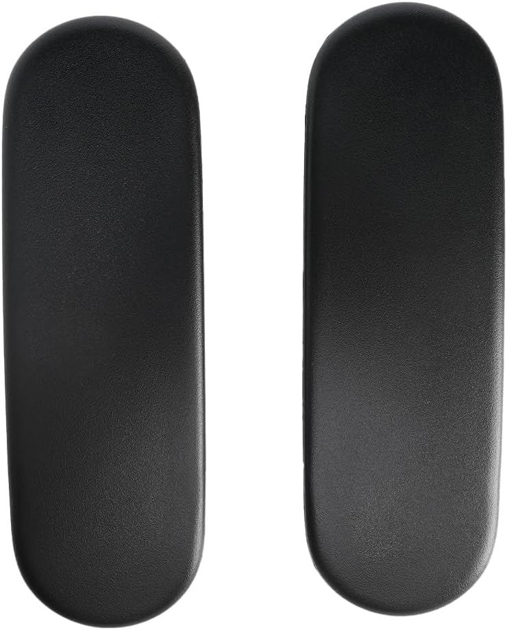Arm Pads Caps Replacement for Herman Miller Fixed and Height Adjustable Armrest Sayl Office Chair, Black Vinyl (1-Pair)