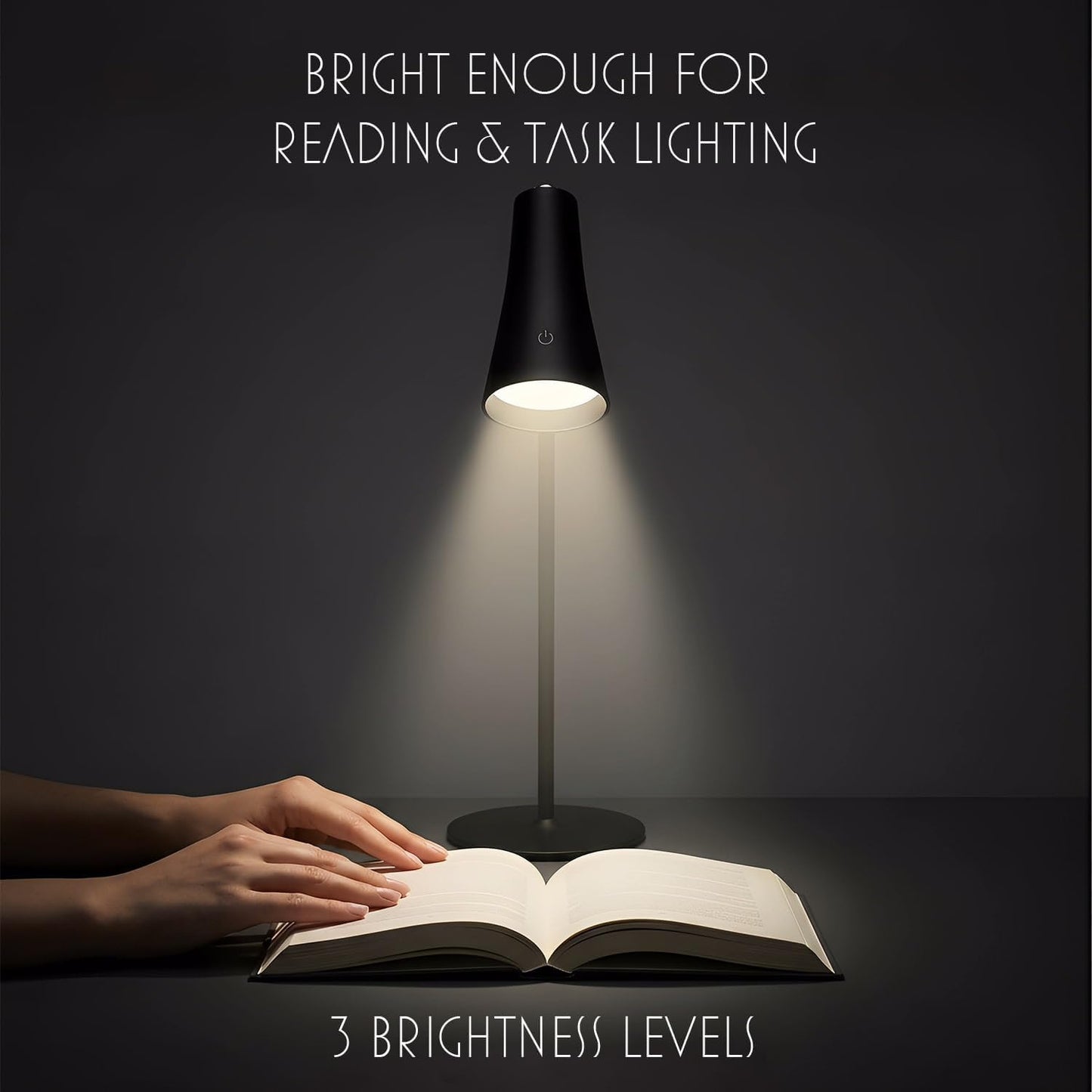 4-in-1 Rechargeable Desk Lamp, Clip and Wall Light, 2 Pack | Use as a desk, clip, wall, or handheld light with USB-C recharge and flexible placement.