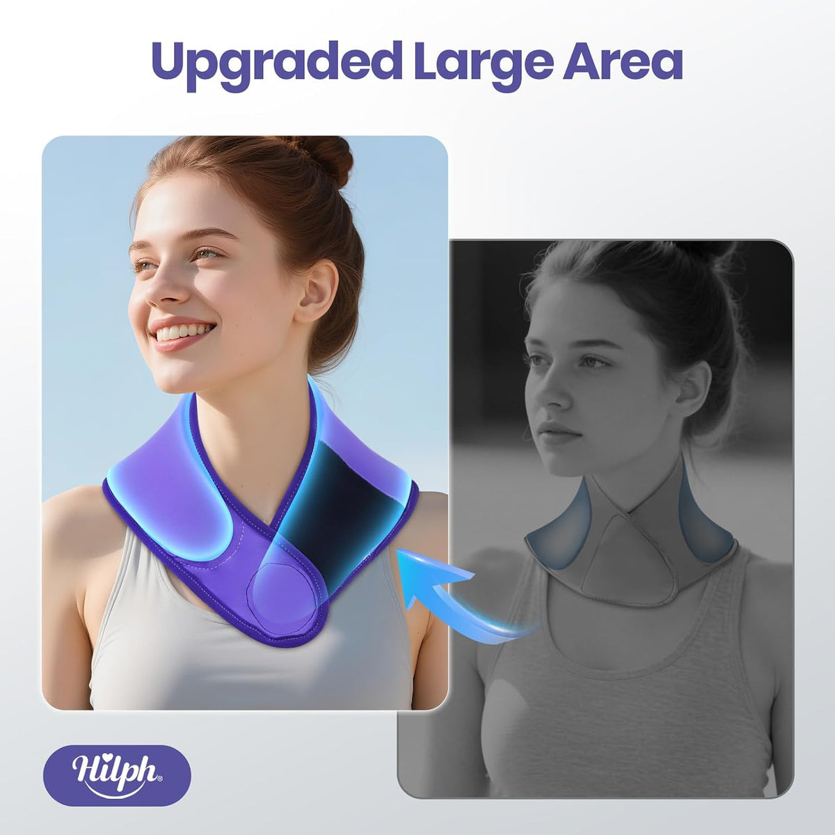 Hilph Neck Ice Pack Wrap Gel, Soft Gel Ice Pack for Cervical Neck Pain