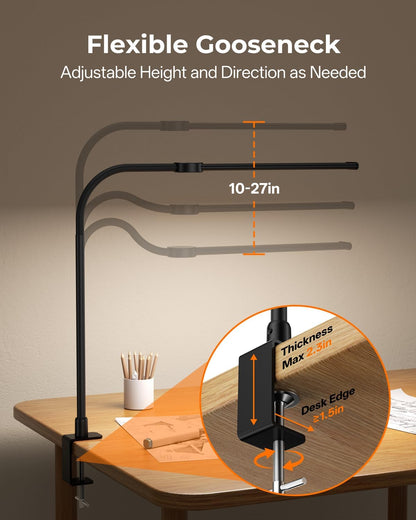 LED Neck Reading Light, Bendable Rechargeable Book Light 110-hr Lasting