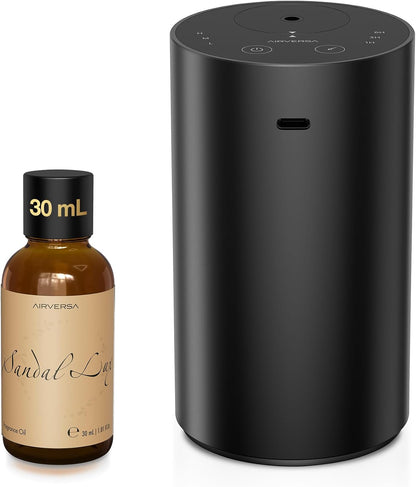 Airversa ADX Waterless Essential Oil Diffuser Starter Kit, Black