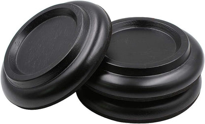 Piano Caster Cups Grand Piano Caster Cups Piano Leg Hardwood Cups Pads for Grand Piano (Wood Black, Set of 3)