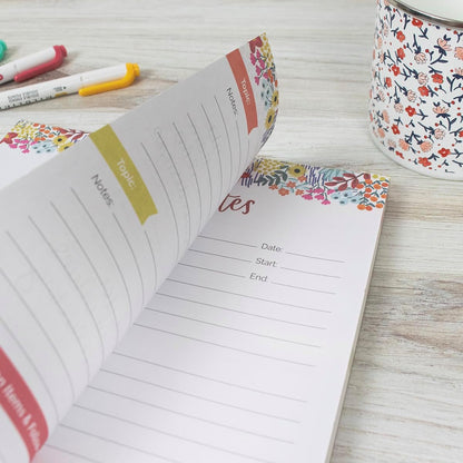 bloom daily planners Horizontal Weekly Magnetic Meal Planning Pad for Fridge with Tear-Off Grocery Shopping List - Hanging Food/Menu Organizer Notepad with Magnets - 8.5” x 11” - Lemons