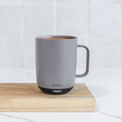 Ember Temperature Control 14oz Smart Mug 2, App-Controlled and Rechargeable Heated Coffee Cup Warmer with Intelligent LED Display, Sage Green.