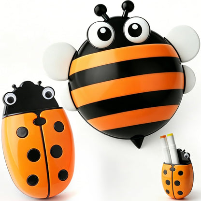 KITANIS Cute Ladybug Magnetic Pen Holder,2 Pack Magnetic Dry Erase Marker Holder,Magnet Storage Marker Pen Pencil Organizer for Refrigerator,Whiteboard,Locker Accessories