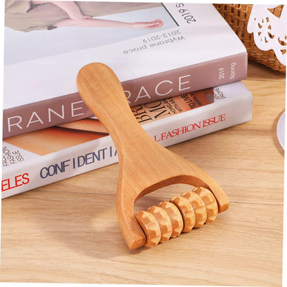 Wooden Foot Massager Roller Handheld Acupoint Massage Tool for Neck Shoulder Back Legs and Feet Relaxation Compact and Lightweight Design