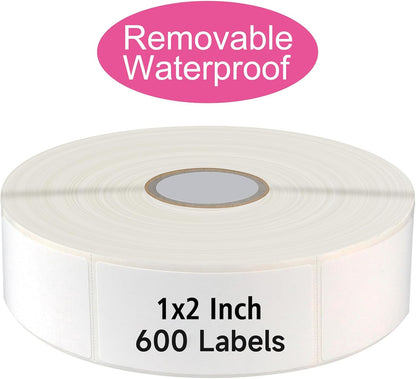 1200 Blank Removable Freezer Labels with Perforation Line for Easy Distribution and Use. Waterproof and Oil-Resistant, Suitable for Food Containers, Jars, and Kitchen Organization.(1 "x 3")