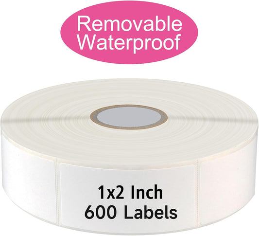 1200 Blank Removable Freezer Labels with Perforation Line for Easy Distribution and Use. Waterproof and Oil-Resistant, Suitable for Food Containers, Jars, and Kitchen Organization.(1 "x 3")