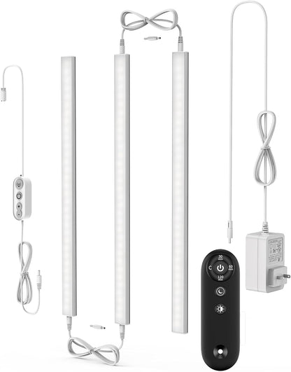Motion Sensor Cabinet Lighting, 4500K Daylight, 3 Pack 12 inch Linkable