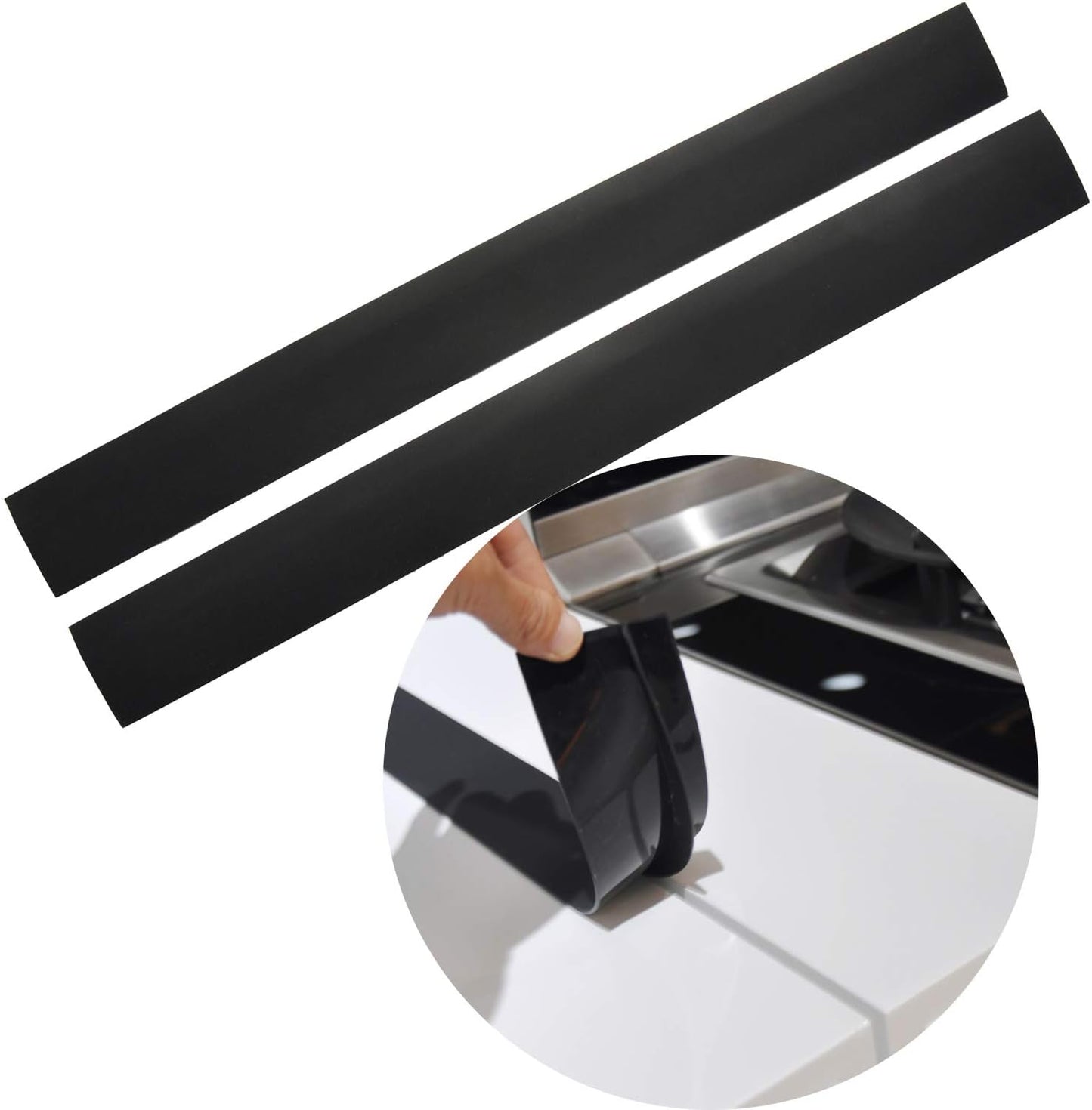 Stove Counter Gap Cover - 25 Inch Silicone Stove Gap Filler 2 Pack White | Kitchen silicone oven gap filler, countertop strips gap guard, easy to clean; white counter gap cover,crack guard for counter